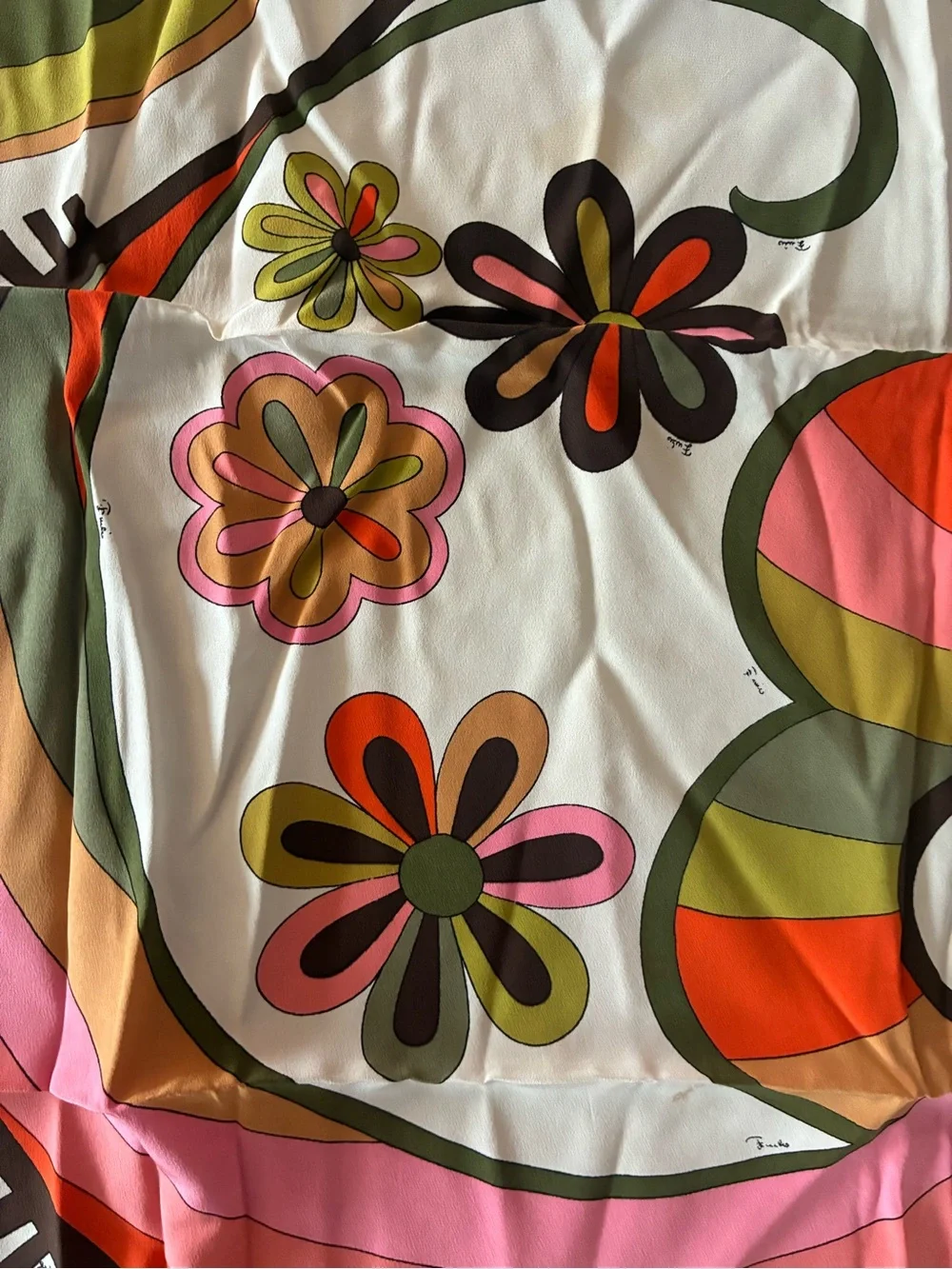 Vintage 1970’s - Emilio Pucci Floral Silk Scarf